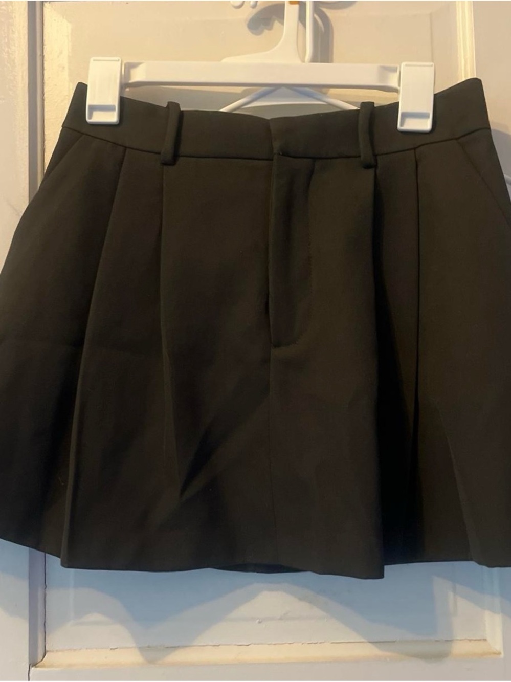 Zara Black Mini Pleated Skirt